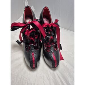 💥 Bordello By Pleaser Plateau Pumps Teeze Women's 8 Black Red Stripper
